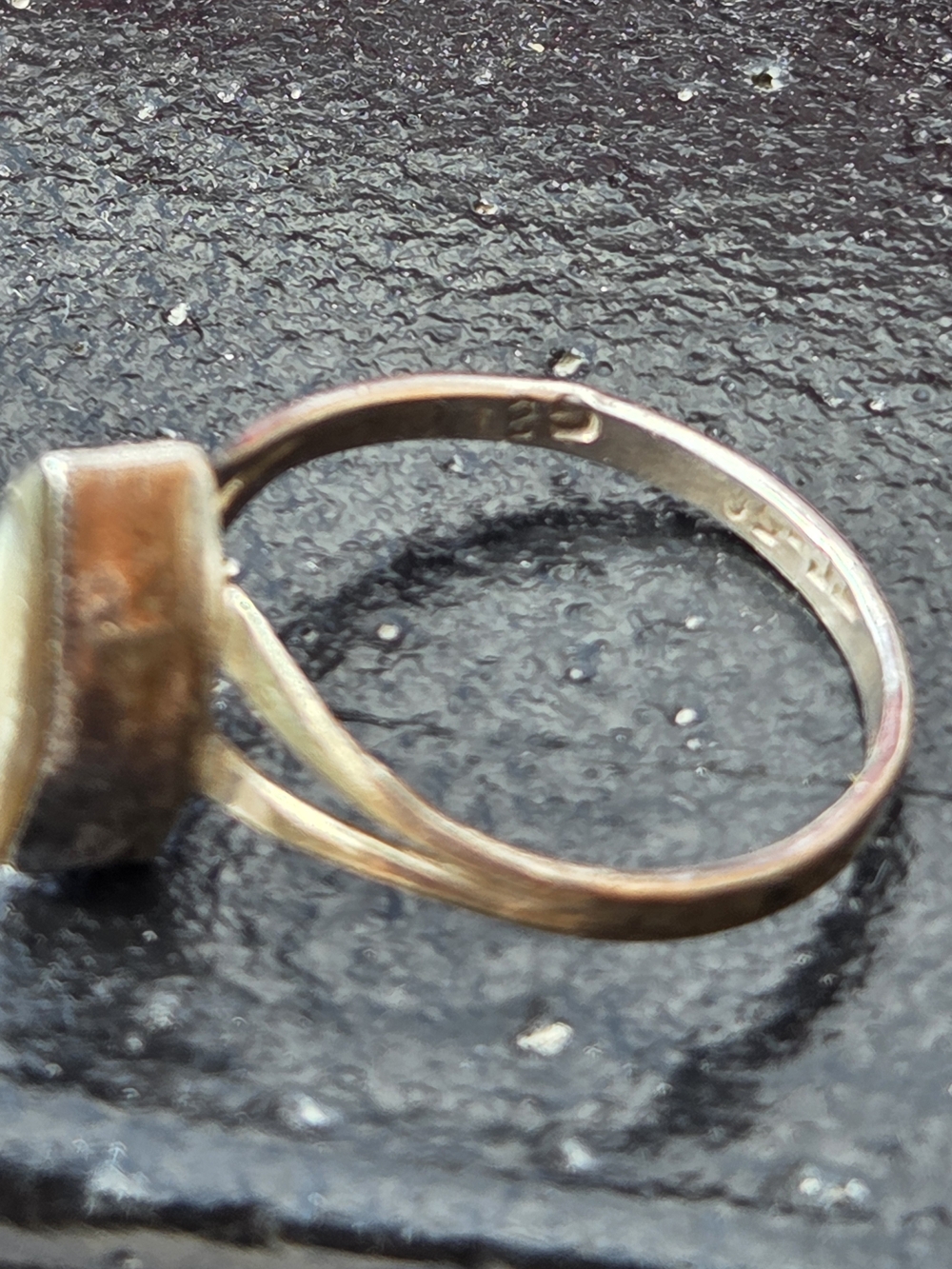 Vintage 925 Silver Pearl Ring - White Pearl Accent